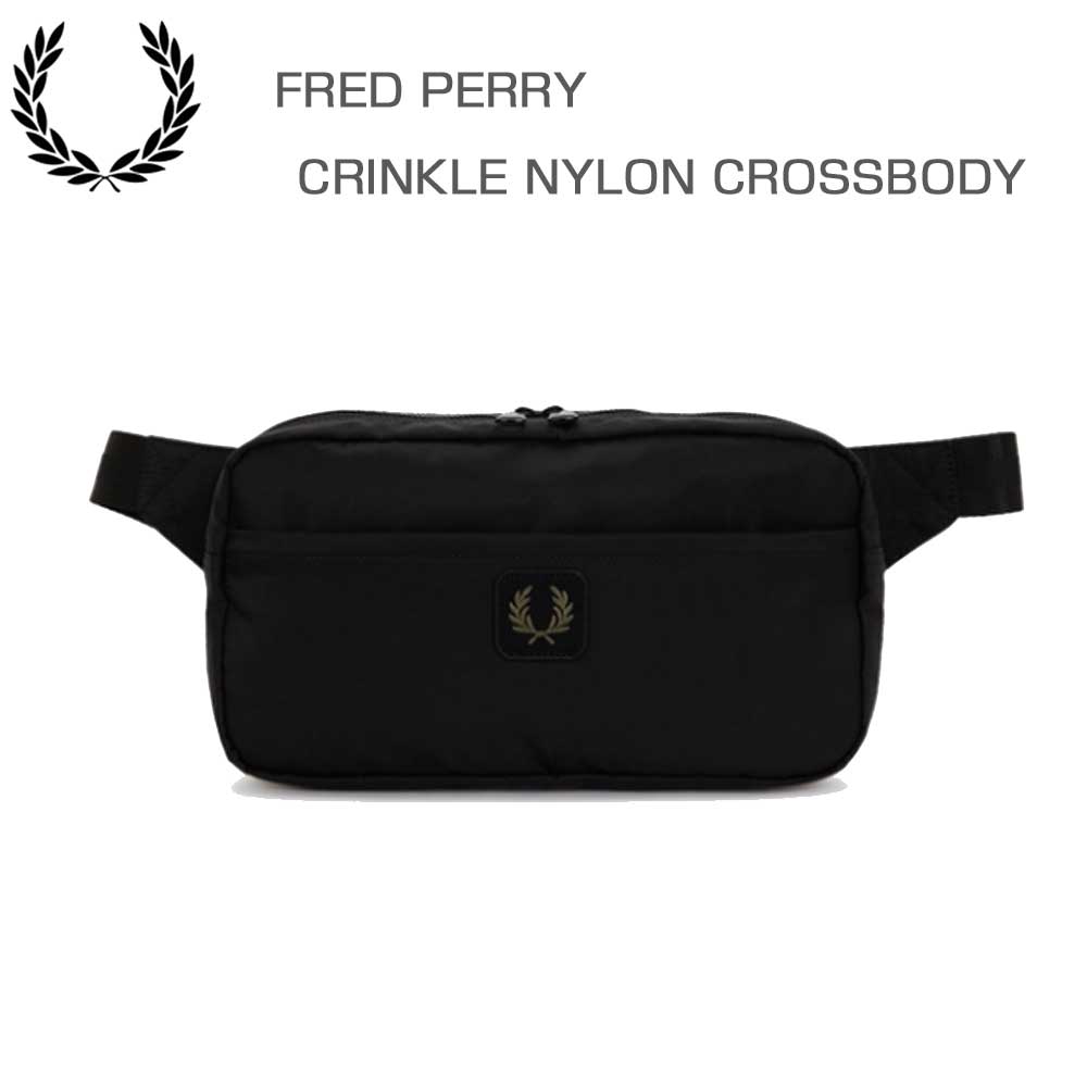 フレッドペリーバッグFREDPERRYCRINKLENYLONCROSSBODYL3340(102:BLACK)クロスボディボディバッグサイドバッグ