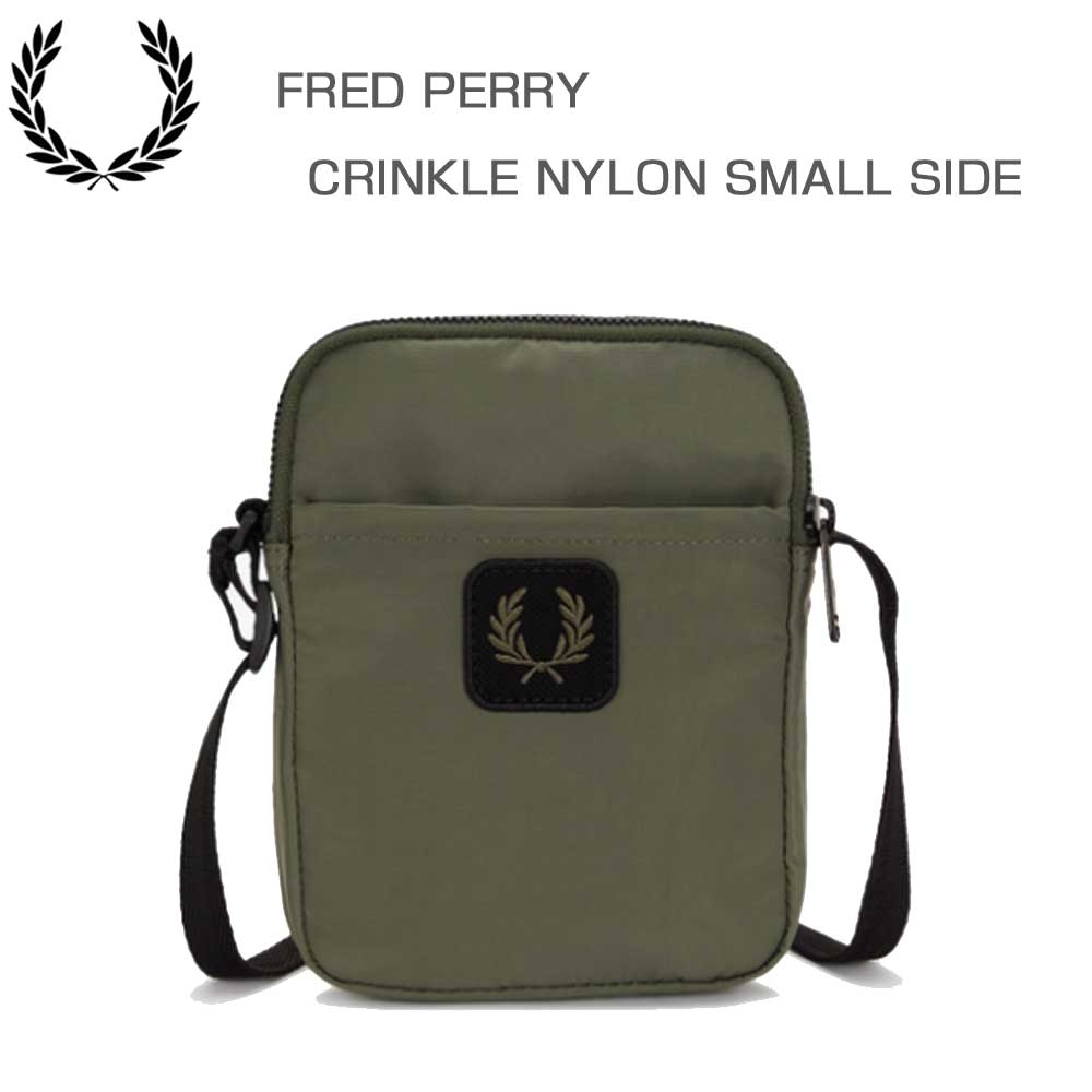 フレッドペリーバッグFREDPERRYCRINKLENLYONSMALLSIDEBagL3341(X21:LRLWRTHGREEN)ショルダーボディバッグサイドバッグ