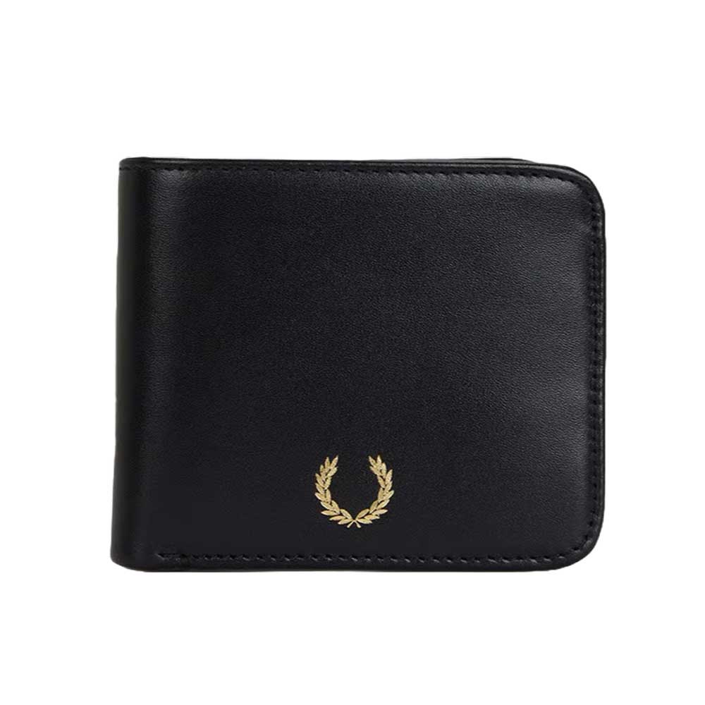 FREDPERRYフレッドペリーSmoothLeatherBillfoldWalletL3349102（ブラック）本革財布二つ折り