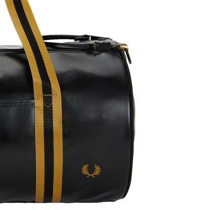 フレッドペリーバッグFREDPERRYTippedClassicBarrelBagL3352774（BLACK/GOLD）バレルバッグドラムバッグボストンバッグ
