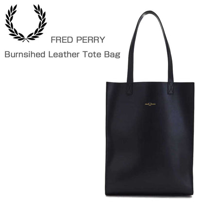 FRED PERRY フレッドペリー Burnsihed Leather Tote Bag  L6285102（ブラック） トートバッグ