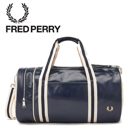 フレッドペリー バッグ FRED PERRY CLASSIC BARREL BAG   L7220 635（ネイビー） バレルバッグ ドラムバッグ ボストンバッグ