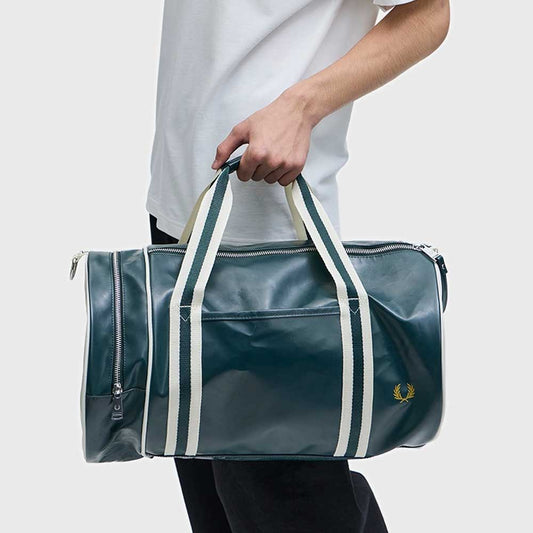 フレッドペリーバッグFREDPERRYCLASSICBARRELBAGL725581A（GRASSROOTS/ECRU）バレルバッグドラムバッグボストンバッグ