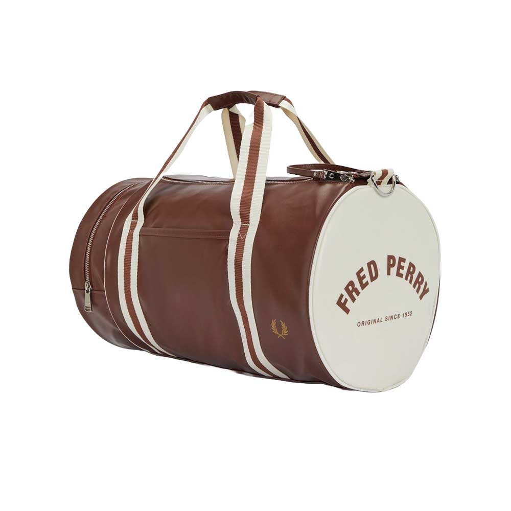 フレッドペリーバッグFREDPERRYCLASSICBARRELBAGL7255J89（TAN/ECRU）バレルバッグドラムバッグボストンバッグ