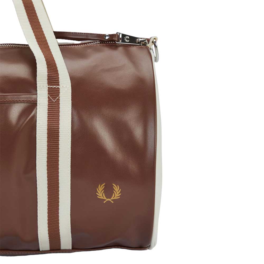 フレッドペリーバッグFREDPERRYCLASSICBARRELBAGL7255J89（TAN/ECRU）バレルバッグドラムバッグボストンバッグ