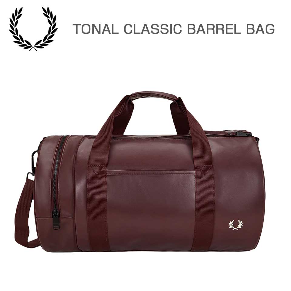 フレッドペリーバッグFREDPERRYTonalClassicBarrelBagL7260597（OXBLOOD）バレルバッグドラムバッグボストンバッグ