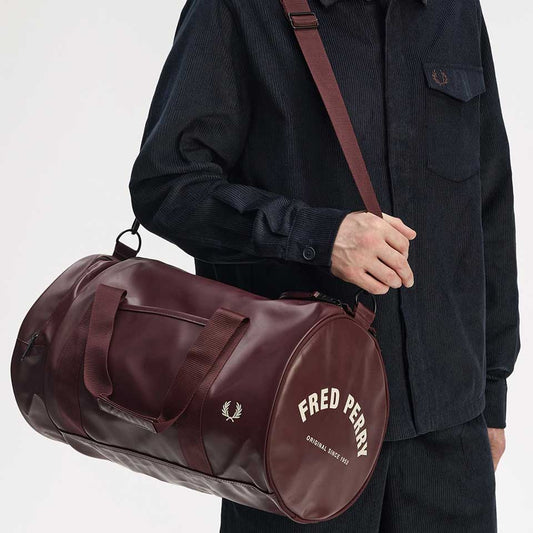 フレッドペリーバッグFREDPERRYTonalClassicBarrelBagL7260597（OXBLOOD）バレルバッグドラムバッグボストンバッグ