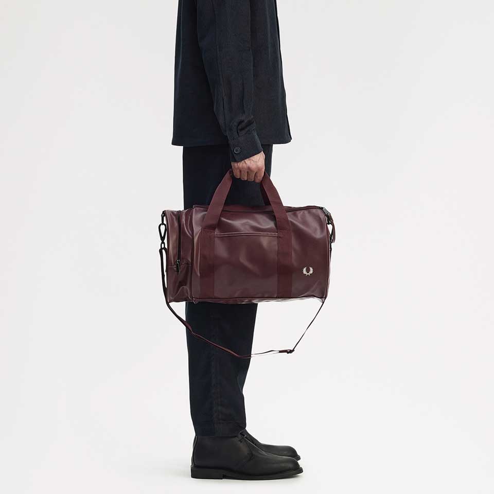 フレッドペリーバッグFREDPERRYTonalClassicBarrelBagL7260597（OXBLOOD）バレルバッグドラムバッグボストンバッグ