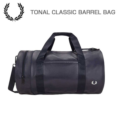 フレッドペリーバッグFREDPERRYTonalClassicBarrelBagL7260608（NAVY）バレルバッグドラムバッグボストンバッグ