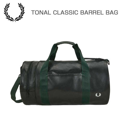 フレッドペリーバッグFREDPERRYTonalClassicBarrelBagL7260Q20（NIGHTGREEN）バレルバッグドラムバッグボストンバッグ