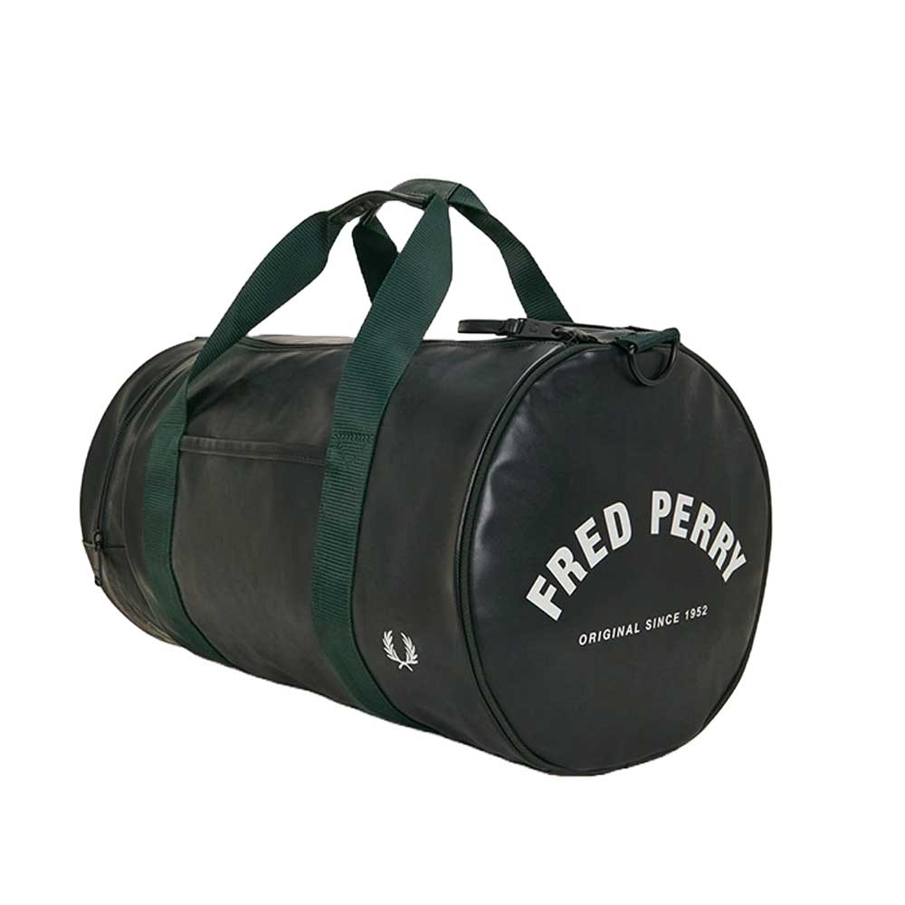 フレッドペリーバッグFREDPERRYTonalClassicBarrelBagL7260Q20（NIGHTGREEN）バレルバッグドラムバッグボストンバッグ