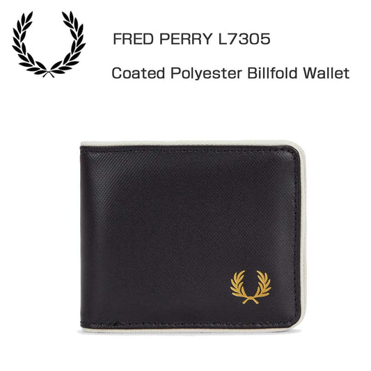 FREDPERRYフレッドペリーCoatedPolyesterBillfoldWalletL7305D57（ブラック）財布二つ折り
