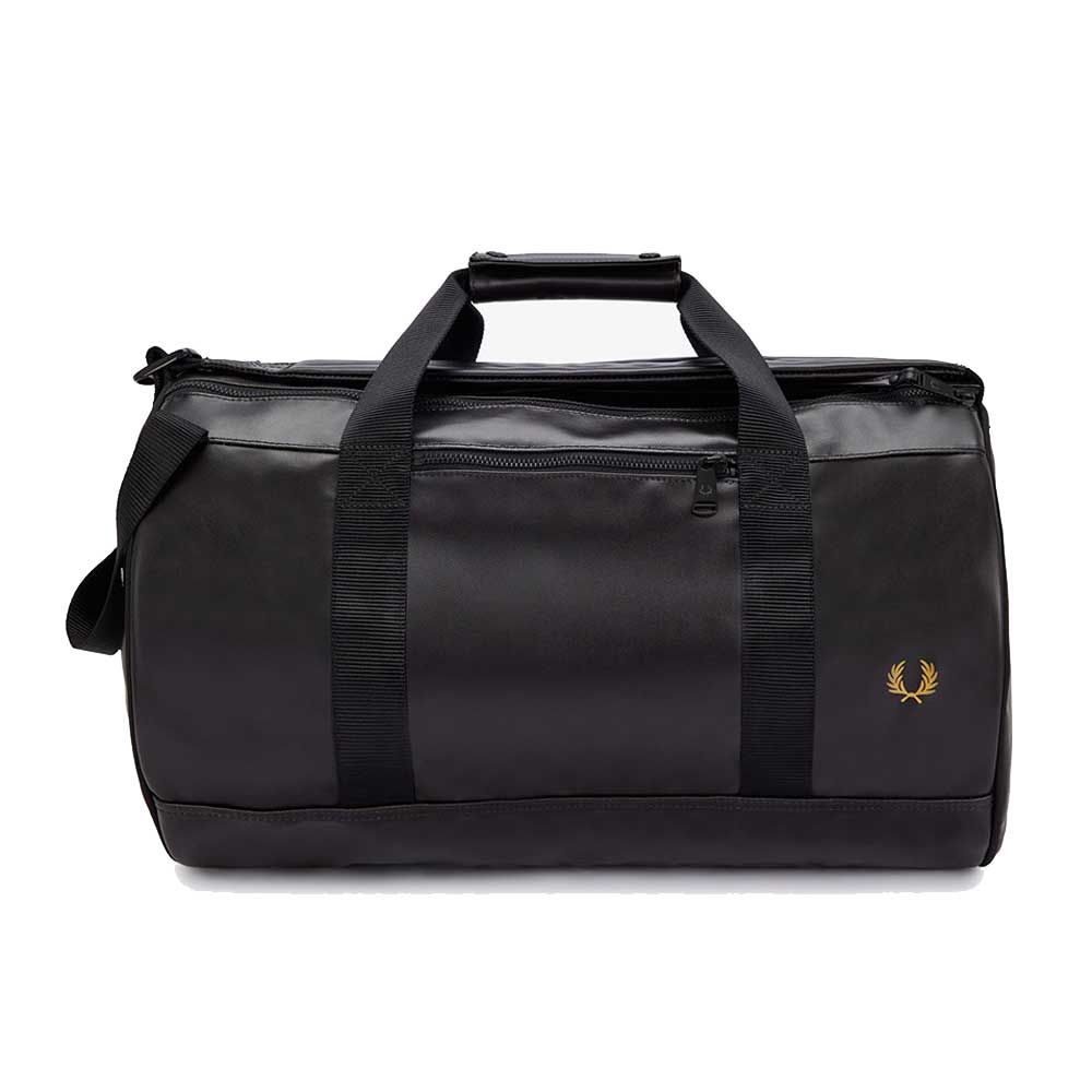 フレッドペリー バッグ FRED PERRY Tonal Barrel Backpack L8255 774（BLACK / GOLD） バ –  靴のシナガワ