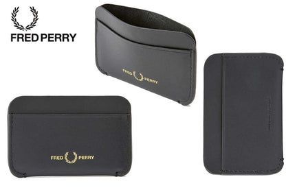 FRED PERRY フレッドペリー GRAPHIC LEATHER CARD HOLDER  L8279102（ブラック） カードケース