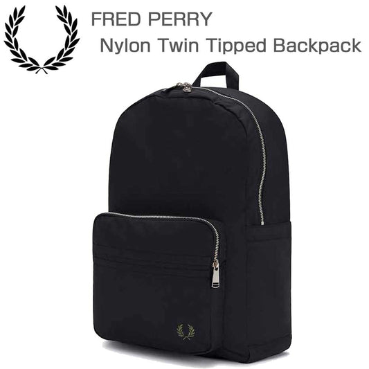 FREDPERRYフレッドペリーNylonTwinTippedBackpackL8282102（BLACK）リュックバックパック