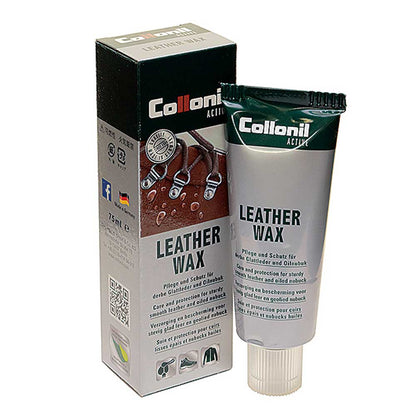 登山靴の保革・防水ペーストワックス コロニル Collonil アウトドアアクティブ レザーワックス LEATHER WAX 75ml（ドイツ製） 防水 栄養 保革 保湿 無色 スエード スウェード ヌバック 革 本革 レザー