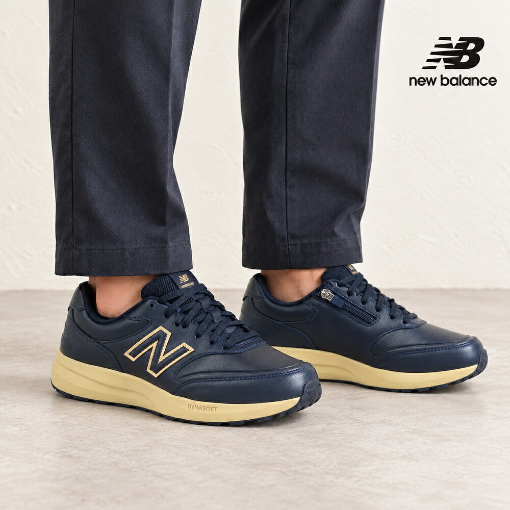 newbalanceニューバランスダイナソフトV9M3633DBネイビー（メンズ）4E幅ゆったりフィットのウォーキングシューズサイドファスナー付き「靴」