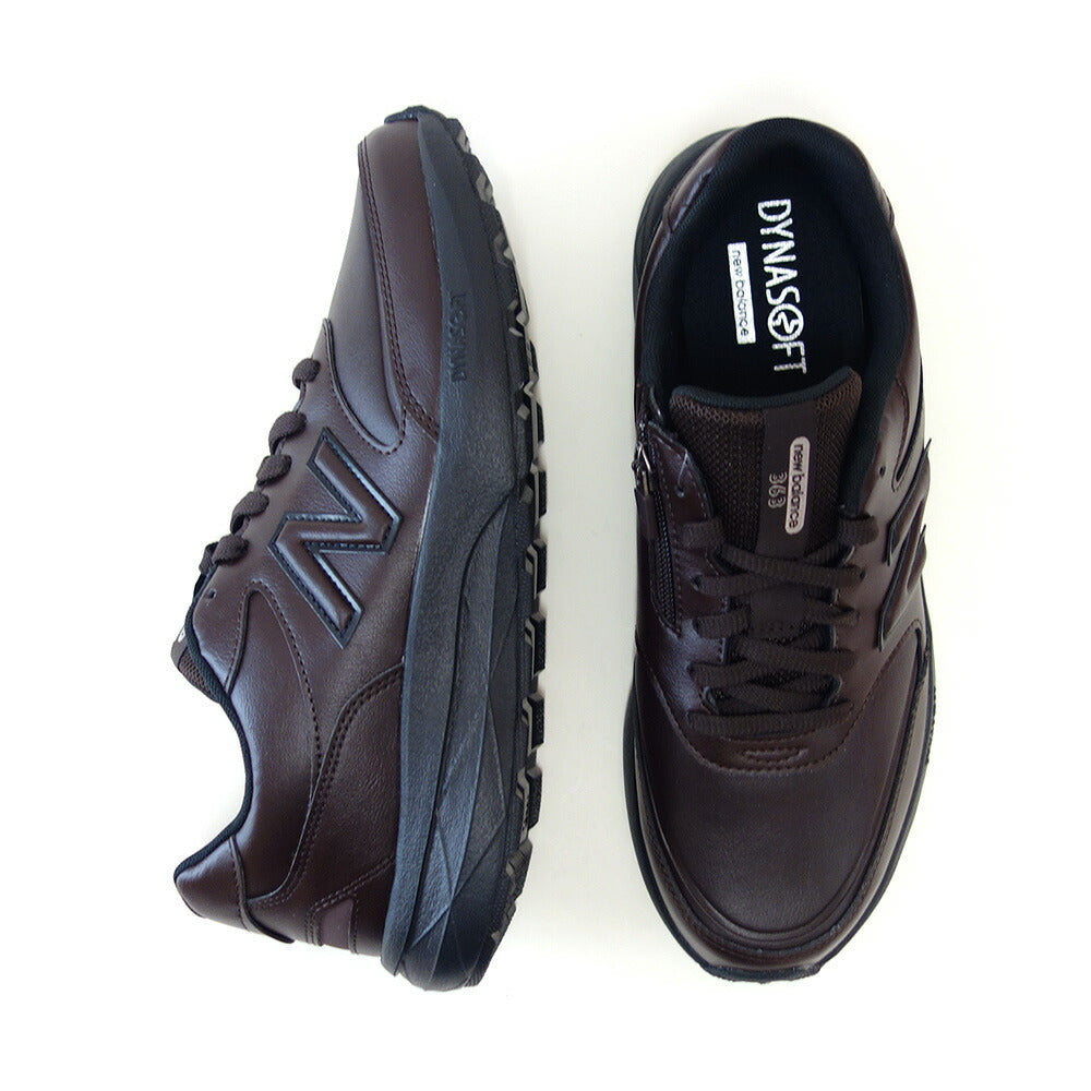 newbalanceニューバランスMW363SB9ダークブラウン（メンズ）4E幅ゆったりフィットのウォーキングシューズサイドファスナー付き「靴」
