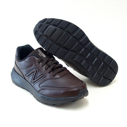 newbalanceニューバランスMW363SB9ダークブラウン（メンズ）4E幅ゆったりフィットのウォーキングシューズサイドファスナー付き「靴」