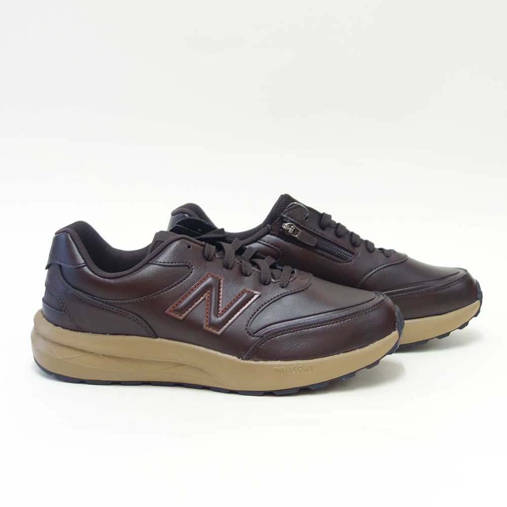 newbalanceニューバランスMW363SD9ダークブラウン（メンズ）4E幅ゆったりフィットのウォーキングシューズサイドファスナー付き「靴」