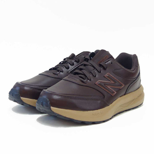 newbalanceニューバランスMW363SD9ダークブラウン（メンズ）4E幅ゆったりフィットのウォーキングシューズサイドファスナー付き「靴」