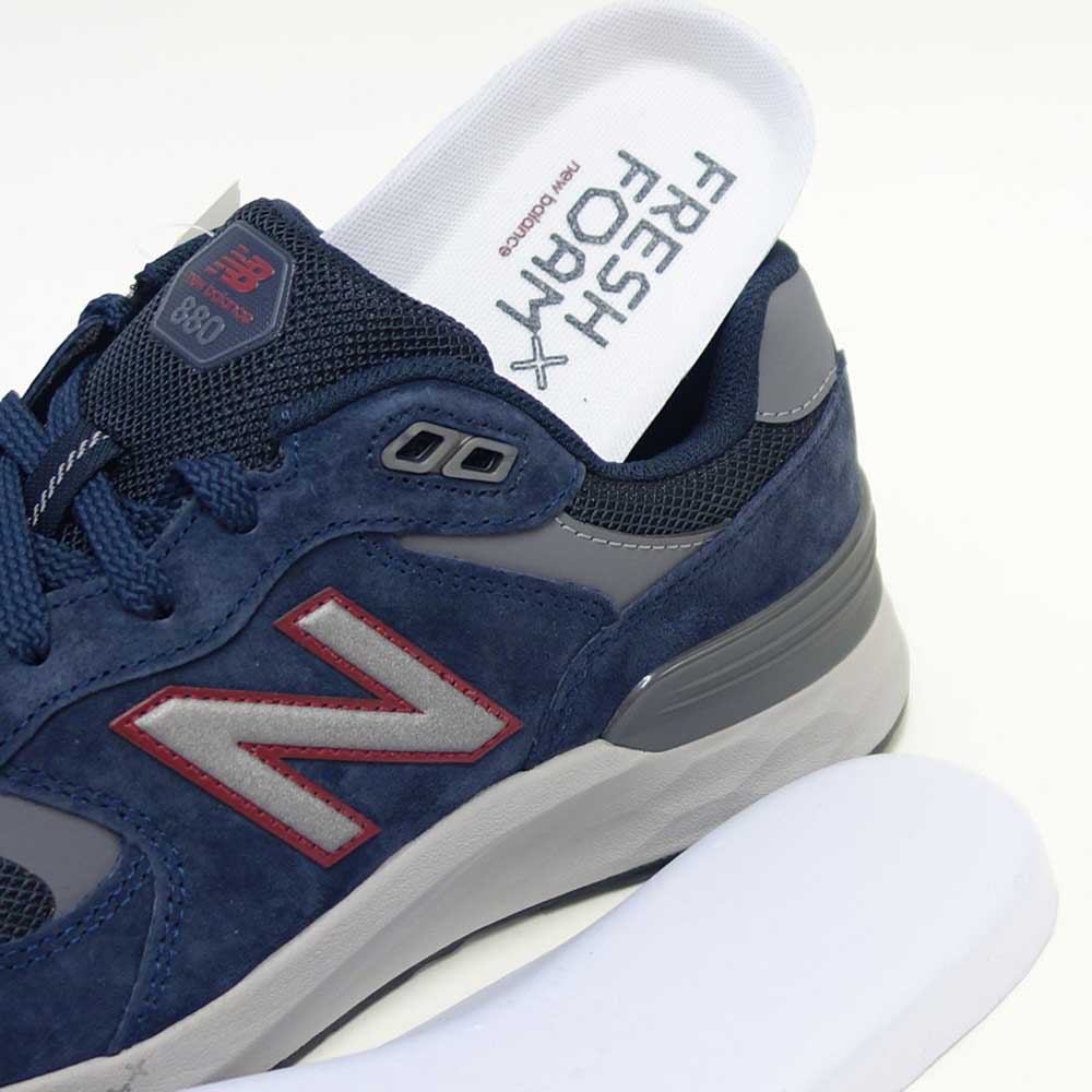 ニューバランスnewbalanceFreshFoamX880v7(フレッシュフォームエックス880)ネイビーmw880bc74Eブラック（メンズ）4E幅アウトドアシューズウォーキングフィットネス「靴」