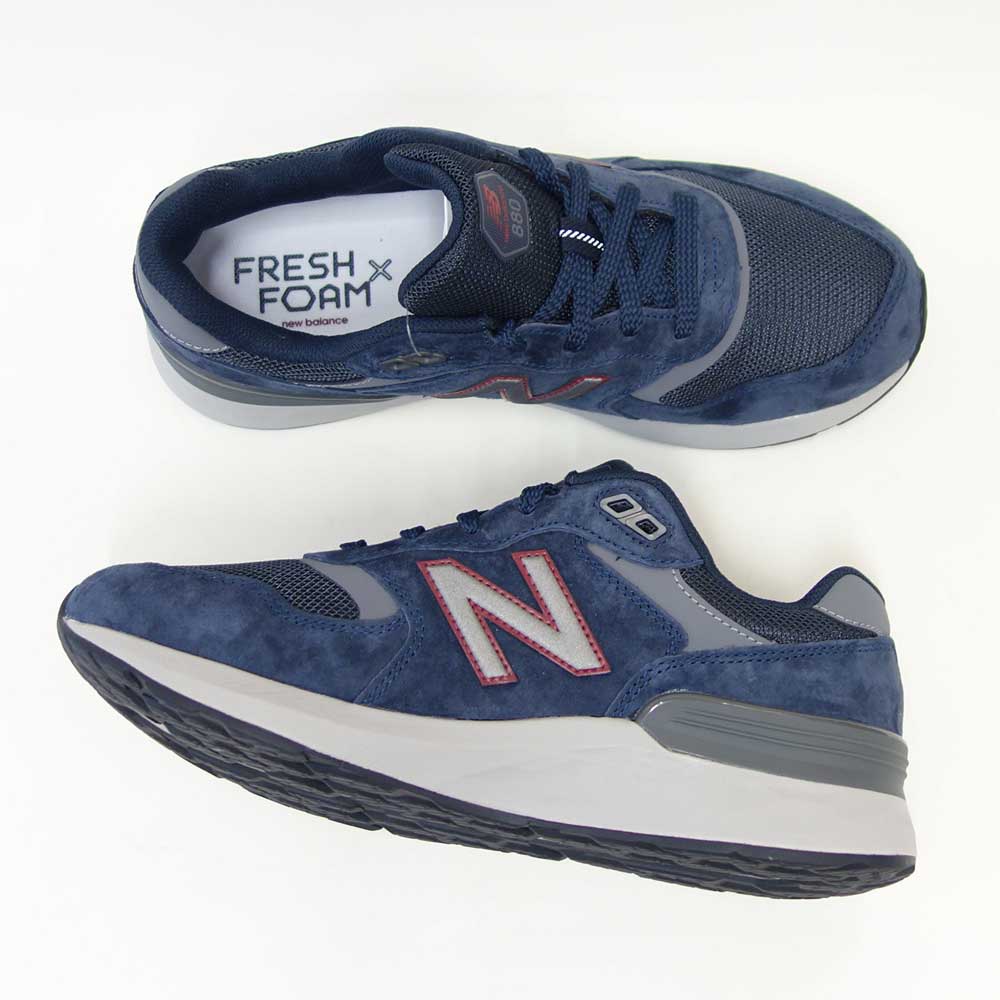 ニューバランスnewbalanceFreshFoamX880v7(フレッシュフォームエックス880)ネイビーmw880bc74Eブラック（メンズ）4E幅アウトドアシューズウォーキングフィットネス「靴」