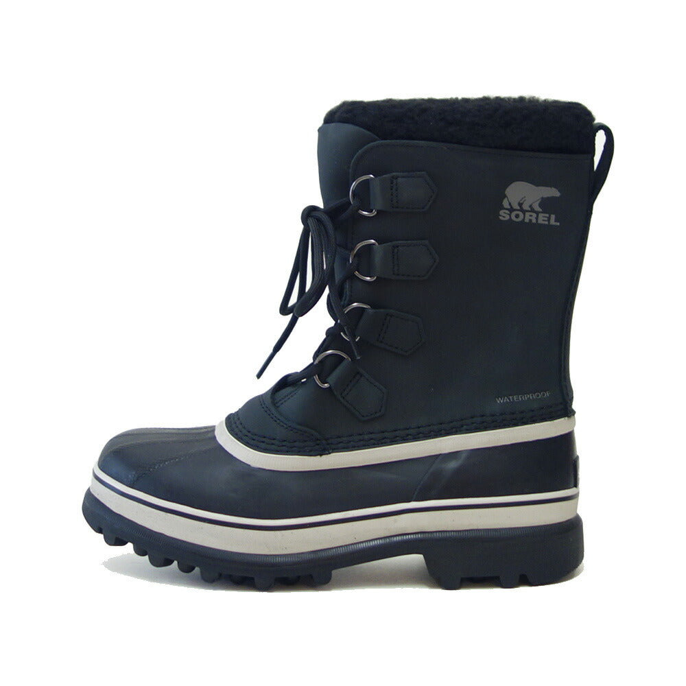 SORELソレルNM1000（メンズ）カリブー：ブラック(016)防水防寒レザーショートブーツウィンターブーツ「靴」