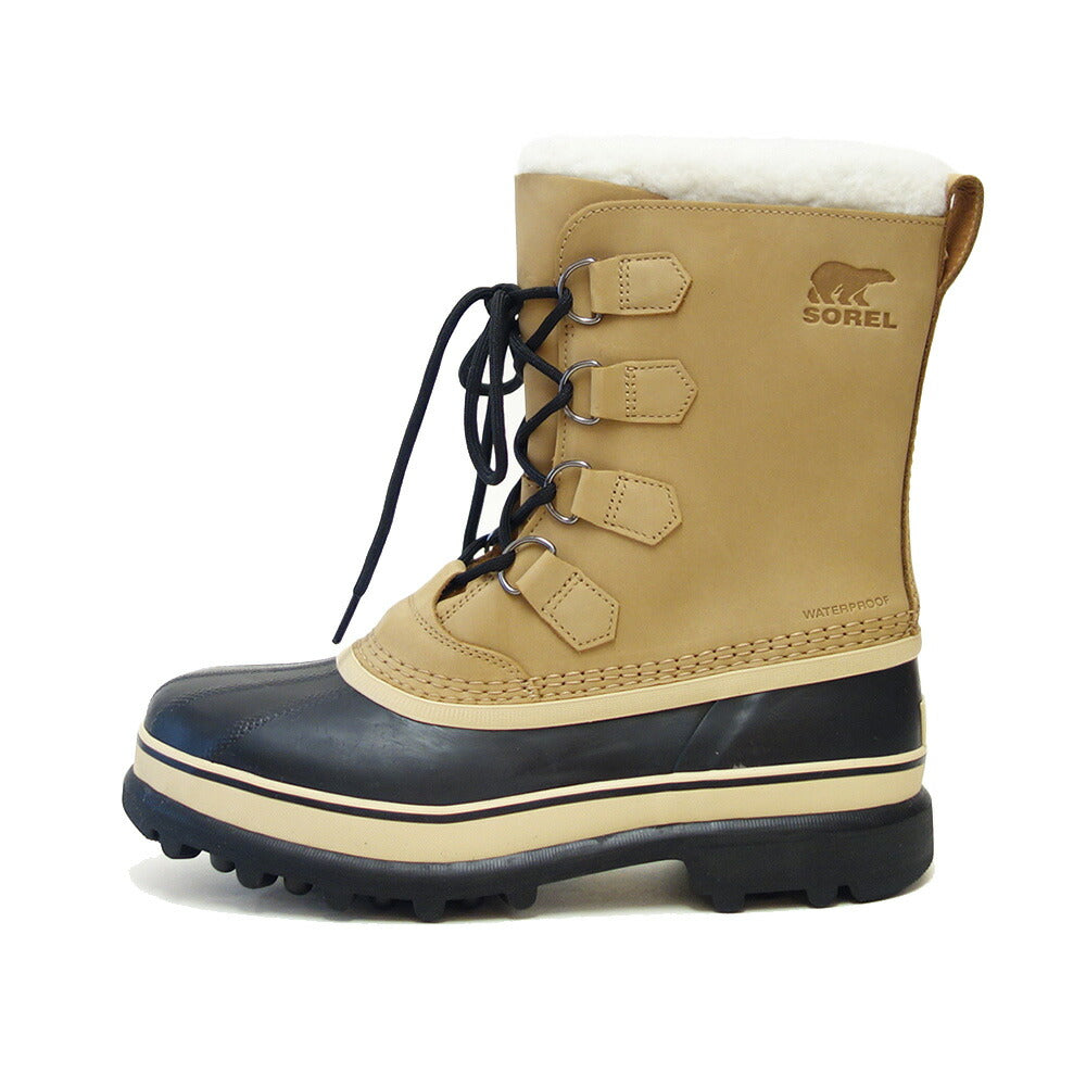 SOREL ソレル NM1000（メンズ） CARIBOU カリブー：BUFF (281) 防水 防寒 レザー ショートブーツ ウィンターブーツ 「靴」<br>