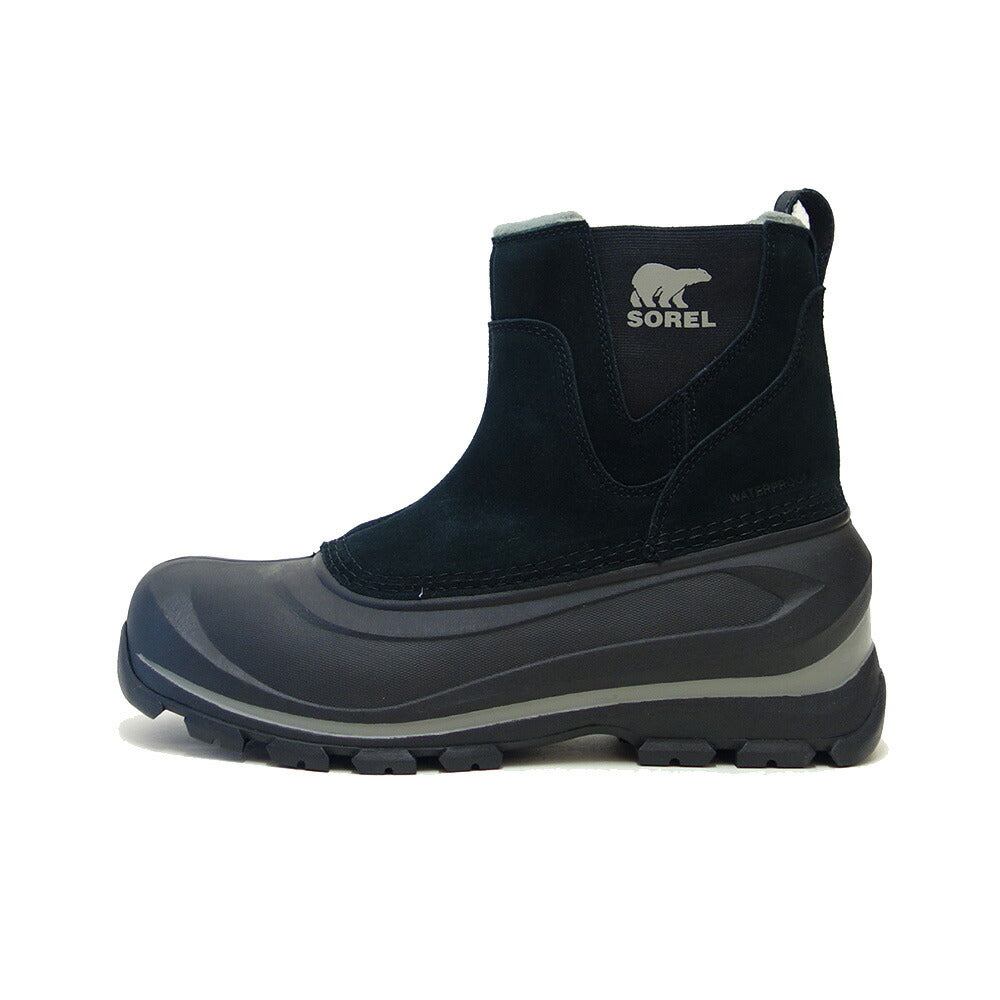 SOREL ソレル NM5182（メンズ） バクストン プルオンブーツ ウォータープルーフ：ブラック (010)  防水 ショートブーツ サイドゴア  スノーブーツ「靴」