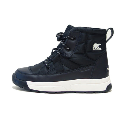 ソレル SOREL NY5288（キッズ）ユースウィットニー3 ミッド ウォータープルーフ：ブラック (010)   防水 ショートブーツ 「靴」