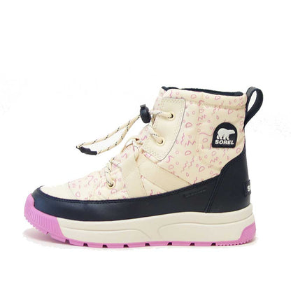 ソレル SOREL NY5288（キッズ）ユースウィットニー3 ミッド ウォータープルーフ：Honey White Black (292)   防水 ショートブーツ 「靴」