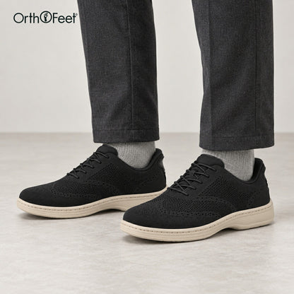 オーソフィートOrthofeetREX（レックス）of00468202ブラック（メンズ）2E3Eレースアップビジネスカスタマイズハンズフリー「靴」
