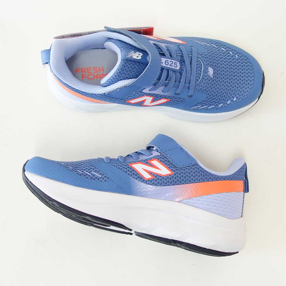 ニューバランスnewbalanceP6253ZBブルー／オレンジ（キッズスニーカー）マジックテープスニーカージュニア通学普段履き軽量「靴」