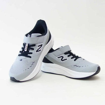 ニューバランスnewbalanceP6257EMグレー／ブラック（キッズスニーカー）マジックテープスニーカージュニア通学普段履き軽量「靴」