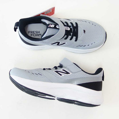 ニューバランスnewbalanceP6257EMグレー／ブラック（キッズスニーカー）マジックテープスニーカージュニア通学普段履き軽量「靴」