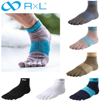 R×L SOCKS  アールエルソックス（RA-3001） 立体５本指ソックス（ショート丈モデル）（日本製） LIFT アーチサポート ランニングソックス（ 超立体構造）