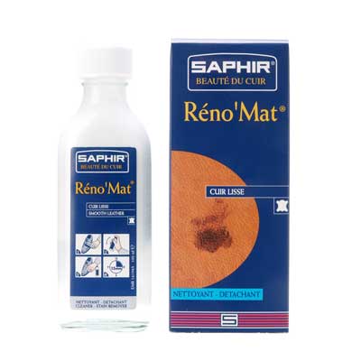 油汚れも溶かす強力クリーナー SAPHIR サフィール  フランス製 レノマット リムーバー 100ｍｌ 頑固な汚れや塩吹きの除去に靴 シューズ