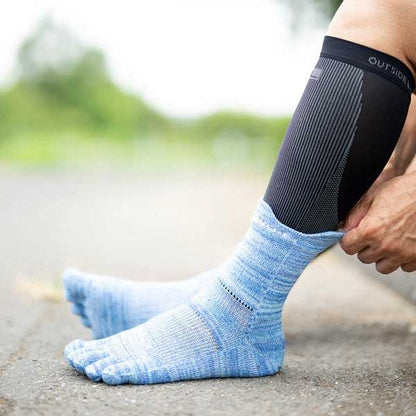 R×LSOCKSアールエルソックスEVO-FLランニングソックスロング(5本指)RNS5008快適な左右立体ソックス素足感覚の履き心地（日本製）メール便可