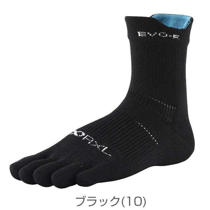 R×L SOCKS アールエルソックス EVO-FL ランニング ソックス ロング(5本指) RNS5008 快適な左右立体ソックス 素足感覚の履き心地（日本製） メール便可