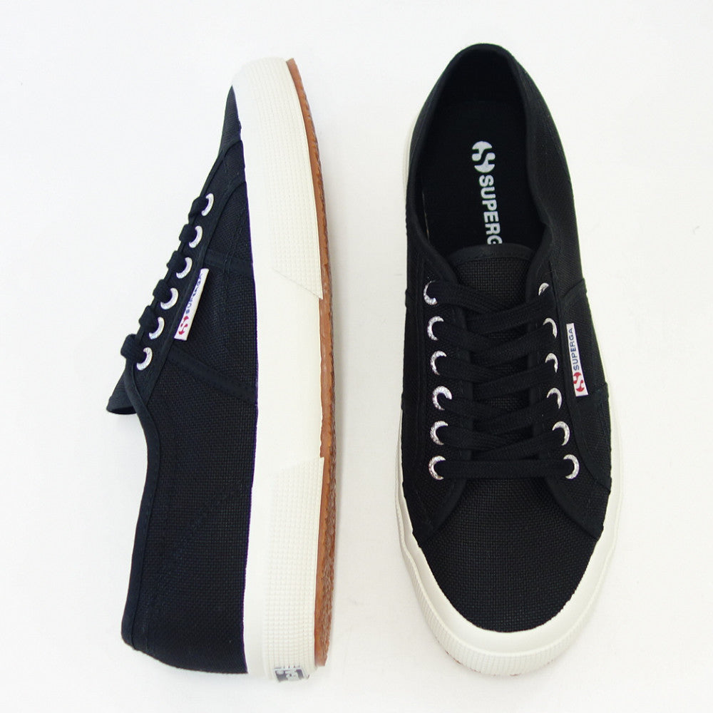 スペルガ SUPERGA 2750-COTU CLASSIC（ユニセックス）ブラック / Fwhite (s000010f83)  ナチュラルなキャンバススニーカー  メンズ 「靴」