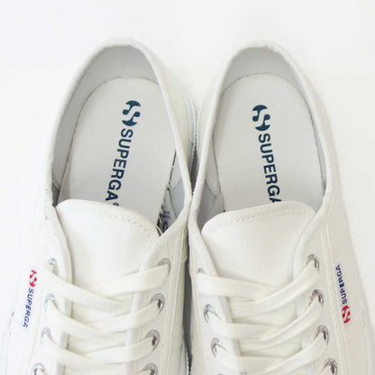 スペルガ SUPERGA 2750-TUMBLED LEATHER（ユニセックス）ホワイト (1s009vho900)  タンブルドレザー 風合いの良い天然皮革スニーカー レディース メンズ 「靴」