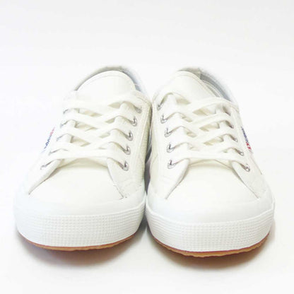 スペルガ SUPERGA 2750-TUMBLED LEATHER（ユニセックス）ホワイト (1s009vho900)  タンブルドレザー 風合いの良い天然皮革スニーカー レディース メンズ 「靴」