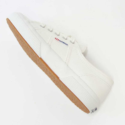スペルガ SUPERGA 2750-TUMBLED LEATHER（ユニセックス）ホワイト (1s009vho900)  タンブルドレザー 風合いの良い天然皮革スニーカー レディース メンズ 「靴」