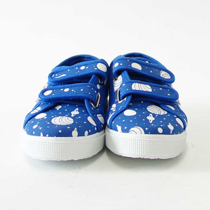 【SALE 50%OFF】 スペルガ SUPERGA 2750-FANCOTSTRAPJ TORCHIETTO（キッズ）Space Royal-White (S00GYE0) ナチュラルなキャンバススニーカー 「靴」