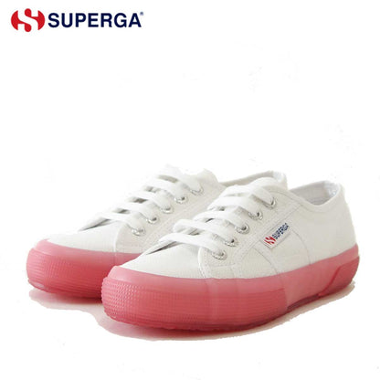 【SALE 50%OFF】 スペルガ SUPERGA 2750-JELLYGUM COTU（ユニセックス）White-Pink (S1113DW)  ナチュラルなキャンバススニーカー 「靴」