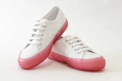 【SALE 50%OFF】 スペルガ SUPERGA 2750-JELLYGUM COTU（ユニセックス）White-Pink (S1113DW)  ナチュラルなキャンバススニーカー 「靴」