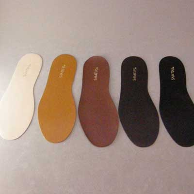 《メール便可》薄型レザーインソール（メンズ） ビジネス・カジュアルシューズの中敷きを交換 SAMTIAS 超薄型インソール（本革製） メンズフリーサイズ（はさみでカットして大きさを調整）靴 シューズ