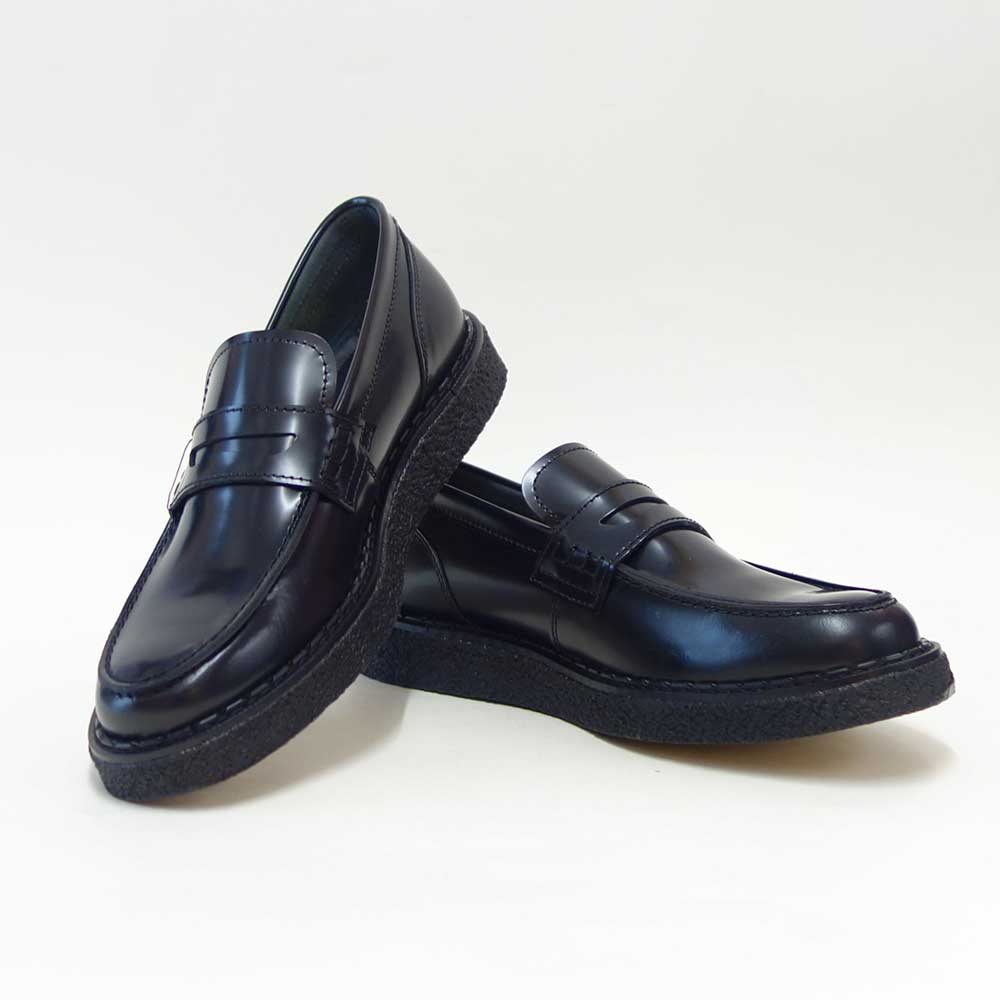 フレッドペリーFREDPERRYSB1345GeorgeCoxPerryPennyLoaferLeatherカラー：BLACKペニーローファースリッポンクレープソールレザー「靴」