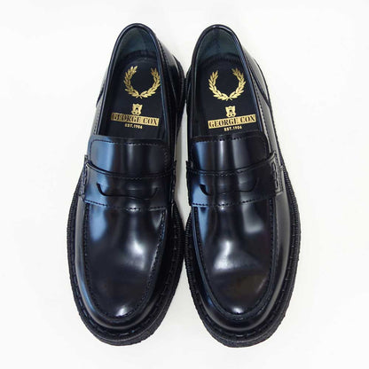 フレッドペリーFREDPERRYSB1345GeorgeCoxPerryPennyLoaferLeatherカラー：BLACKペニーローファースリッポンクレープソールレザー「靴」